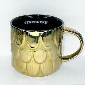Starbucks Gold Mermaid Scales Coffee Mug